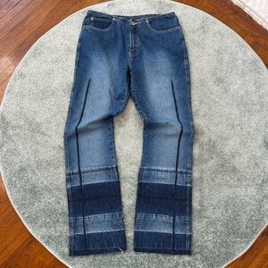 Y2K Patchwork Low Rise Jeans – Route 66 Denim (Sz 8)